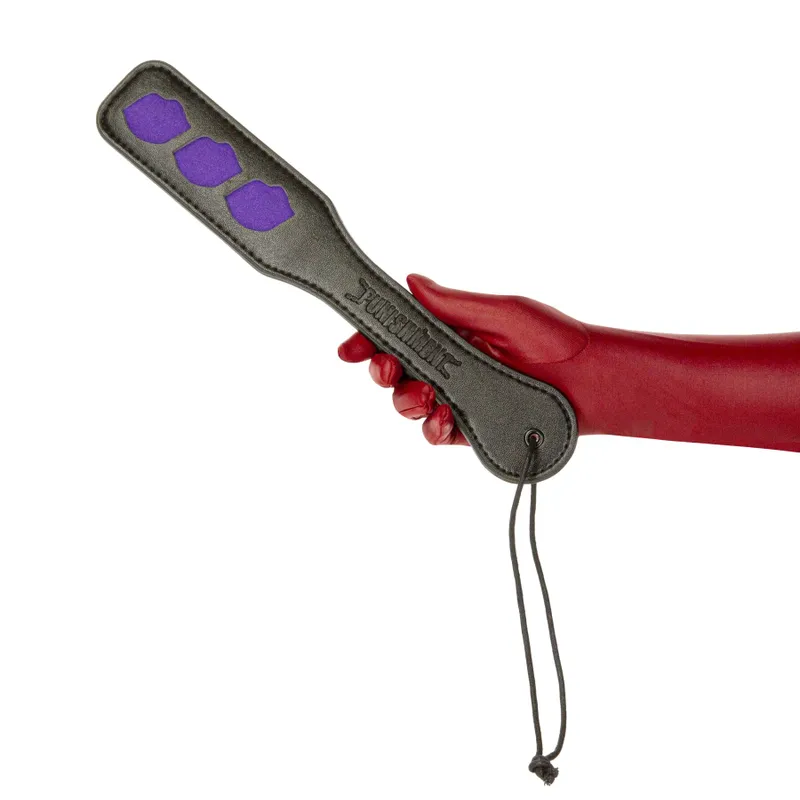 Паддл Punishment – Purple Lips Paddle – Black з вирізами-губами
