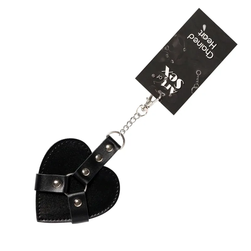 Брелок на карабіні Art of Sex Chained Heart, чорний