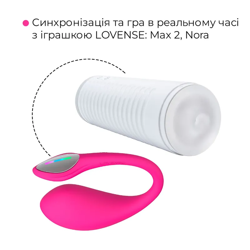 Смарт-віброяйце Lovense Lush 4, потужна вібрація, швидка зарядка, LED-підсвічування