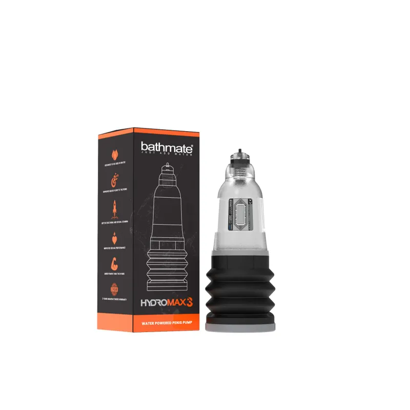 Гідропомпа Bathmate Hydromax 3 Clear, для члена довжиною до 7,5 см, діаметром до 4,5 см