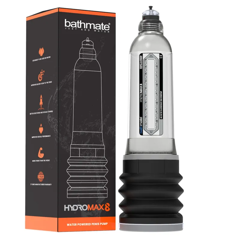 Гідропомпа Bathmate Hydromax 8 Clear, для члена довжиною 15–20 см, діаметр до 5,5 см