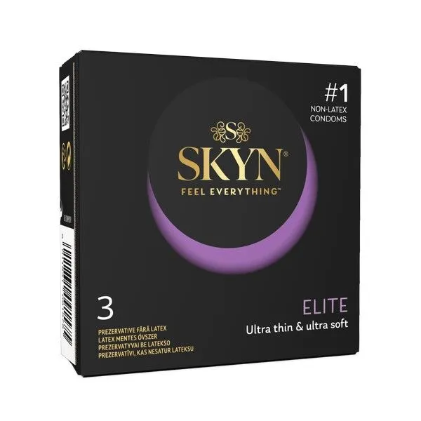 Безлатексні презервативи SKYN Elite, 3 шт, ультратонкі