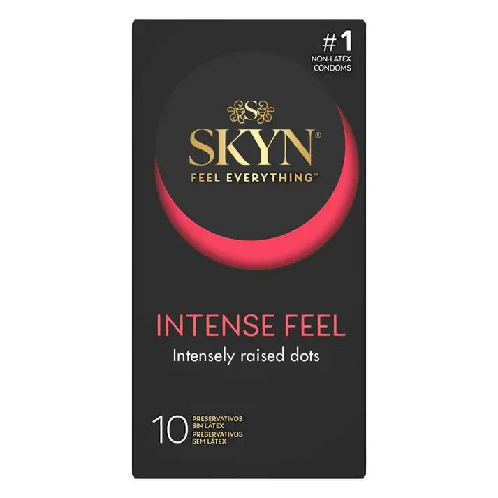 Безлатексні презервативи SKYN Intense Feel, 10 шт, точковий рельєф