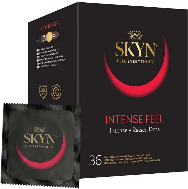 Безлатексні презервативи SKYN Intense Feel, 36 шт, точковий рельєф
