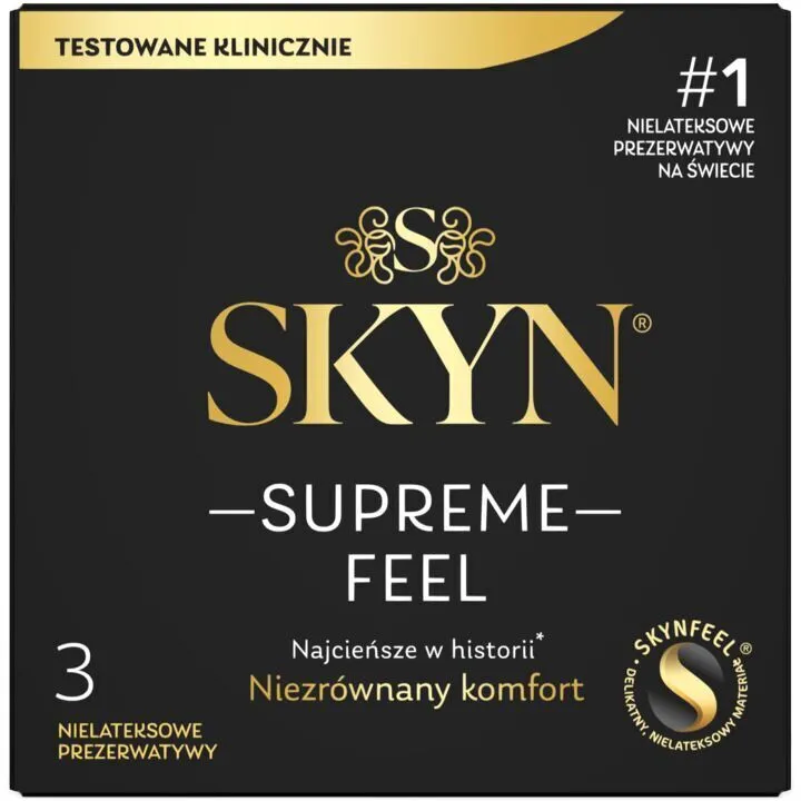 Презервативи безлатексні SKYN Supreme Feel, 3 шт, 0,035 мм