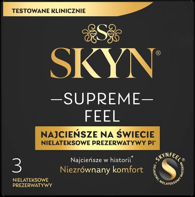 Презервативи безлатексні SKYN Supreme Feel, 3 шт, 0,035 мм