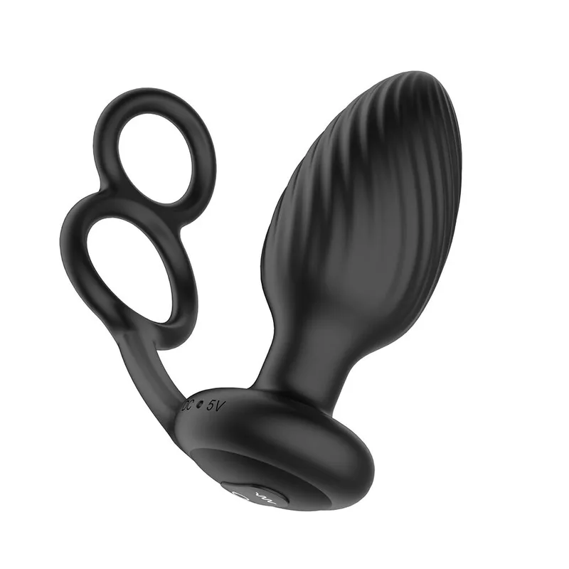 Анальна вібропробка Nexus Tornado Cock and Ball Ring з ерекційним кільцем та пультом