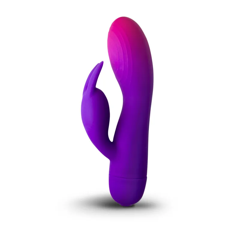 Вібратор-кролик Rocks Off Glo Girl – Rabbit, 2 мотори, 10 режимів