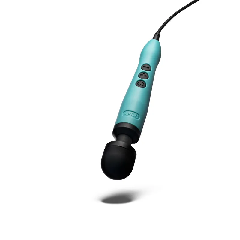 Вібромасажер Doxy3 USB-C Massager Turquoise, компактний ванд з кабелем Type-C