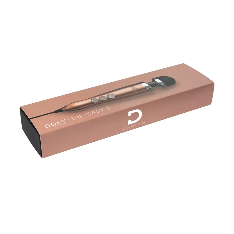 Вібромасажер DOXY Die Cast 3 Rose Gold, металевий корпус