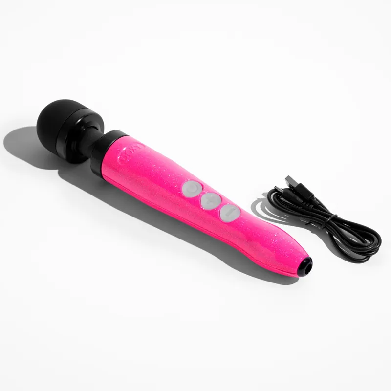 Вібромасажер DOXY Die Cast 3R Hot Pink, металевий корпус, перезаряджуваний