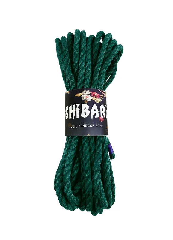 Джутова мотузка для шибарі Feral Feelings Shibari Rope, 8 м, зелена