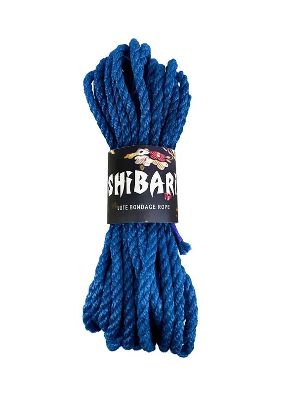 Джутова мотузка для шибарі Feral Feelings Shibari Rope, синя, 8 м