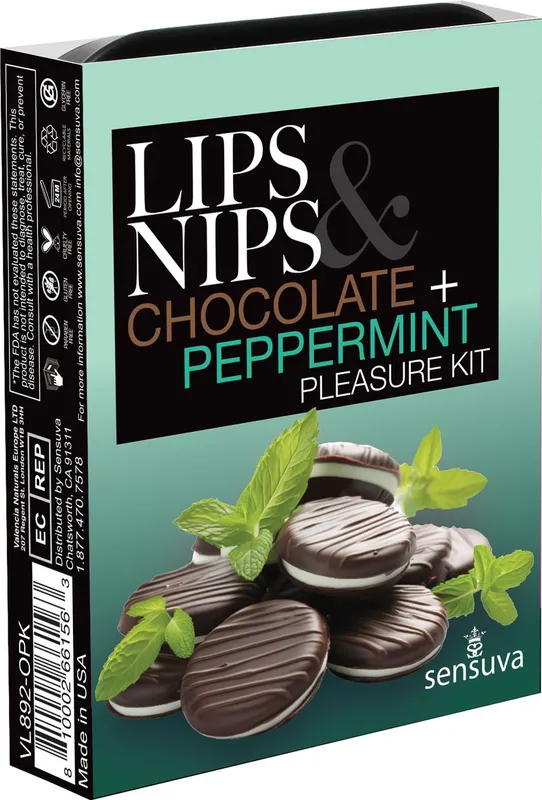 Подарунковий набір Sensuva Lips & Nips Pleasure Kit - Chocolate Peppermint 2 x 4г