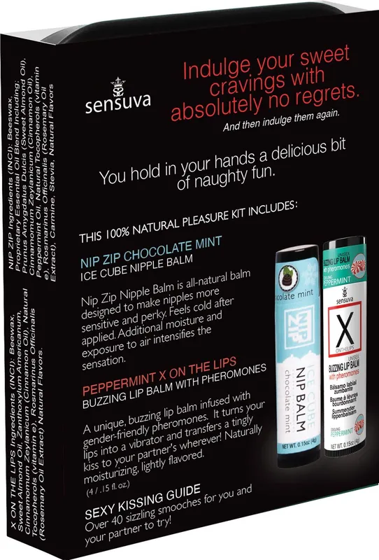 Подарунковий набір Sensuva Lips & Nips Pleasure Kit - Chocolate Peppermint 2 x 4г