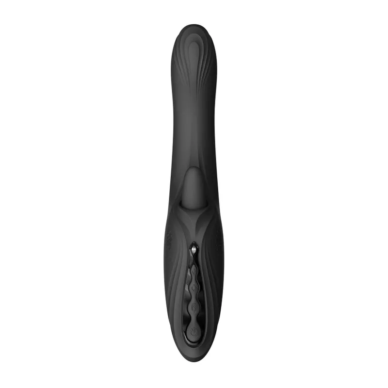 Смарт-вібратор Zalo Ares Obsidian Black, підігрів, 3 мотори, точка G та клітор