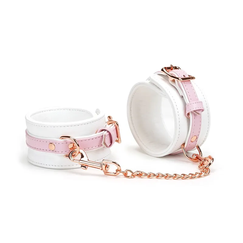 Поніжки Liebe Seele White & Pink Fairy Leather Ankle Cuffs