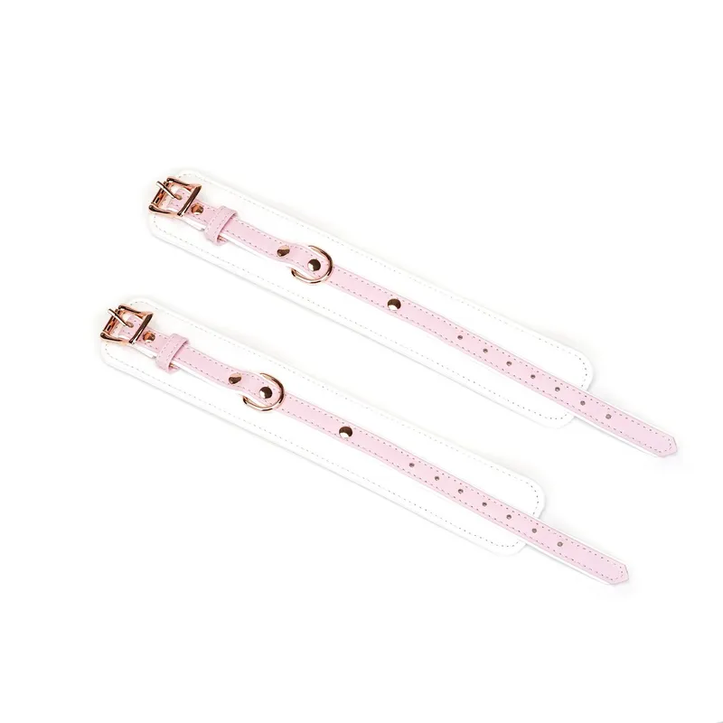 Поніжки Liebe Seele White & Pink Fairy Leather Ankle Cuffs