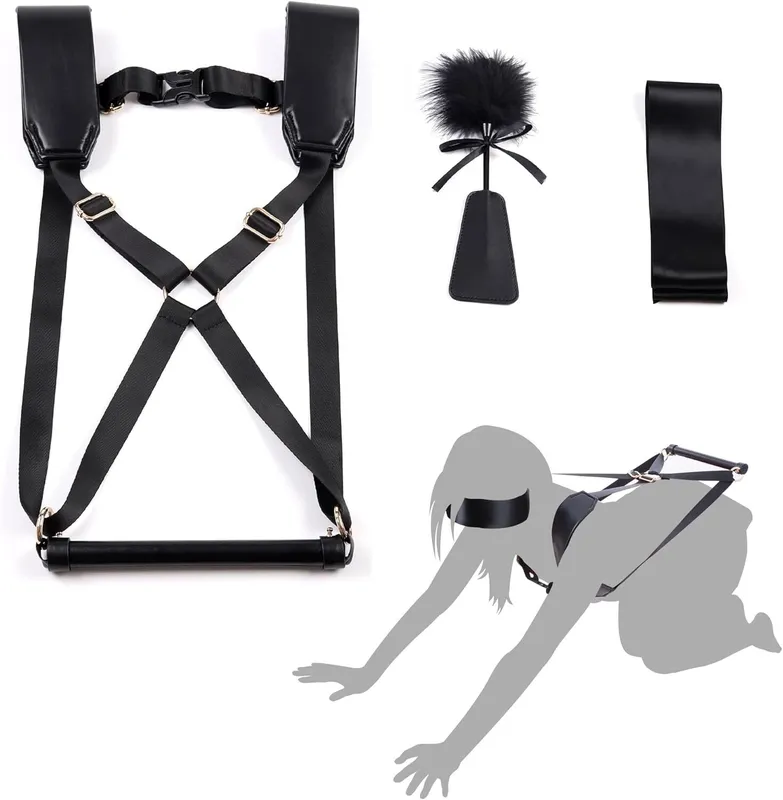 БДСМ-набір LOCKINK YEAHWOW Black Doggy Style Saddle set