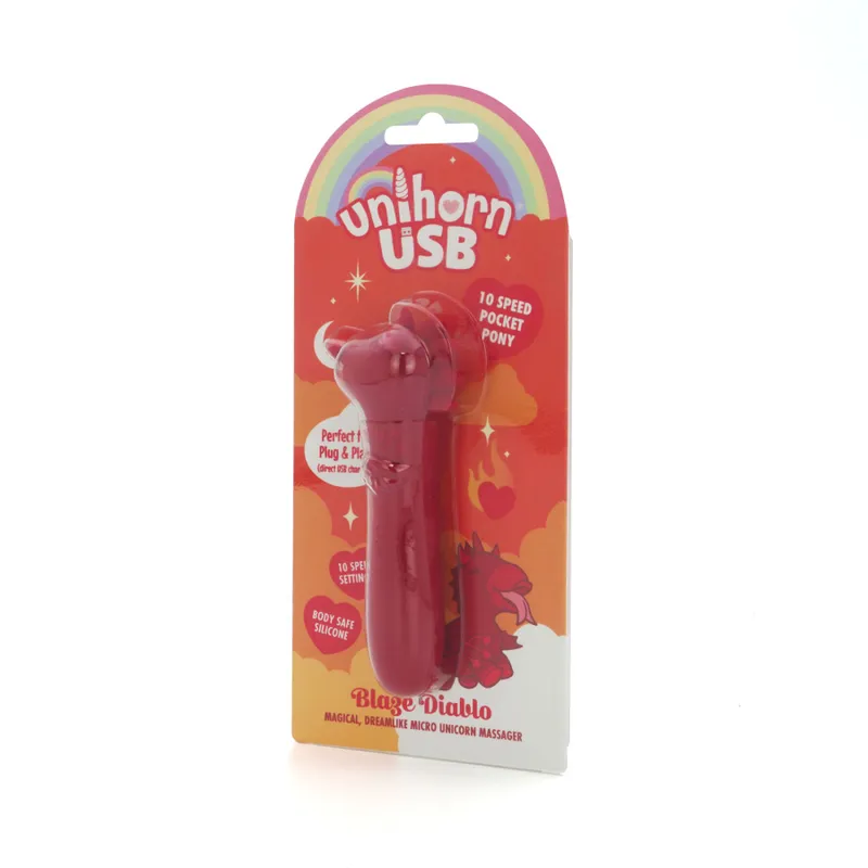 Вібропуля-єдиноріжка Unihorn USB Bullet, силікон, 10 режимів вібрації
