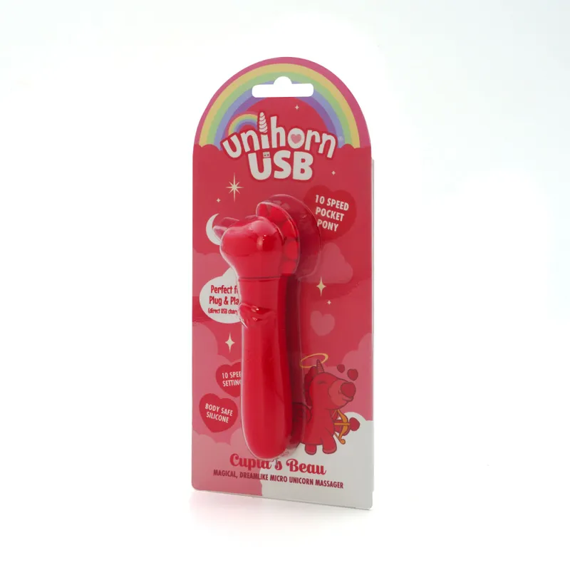 Вібропуля Unihorn USB Bullet Cupid's Beau, з голівкою у формі єдинорога