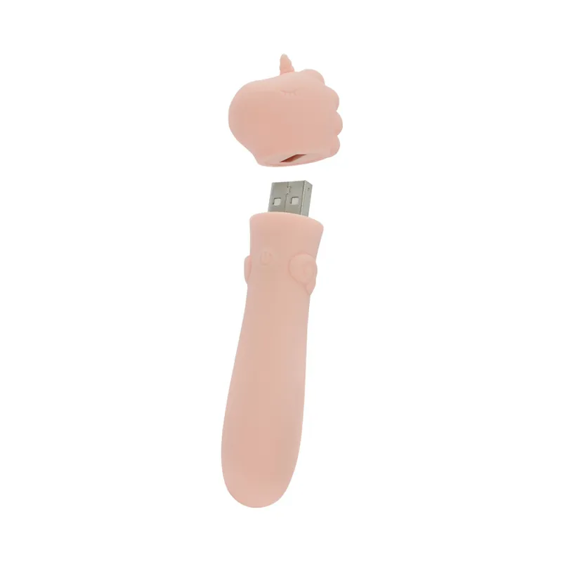 Вібропуля Unihorn USB Bullet Heart Throb, силіконова, 10 режимів вібрації