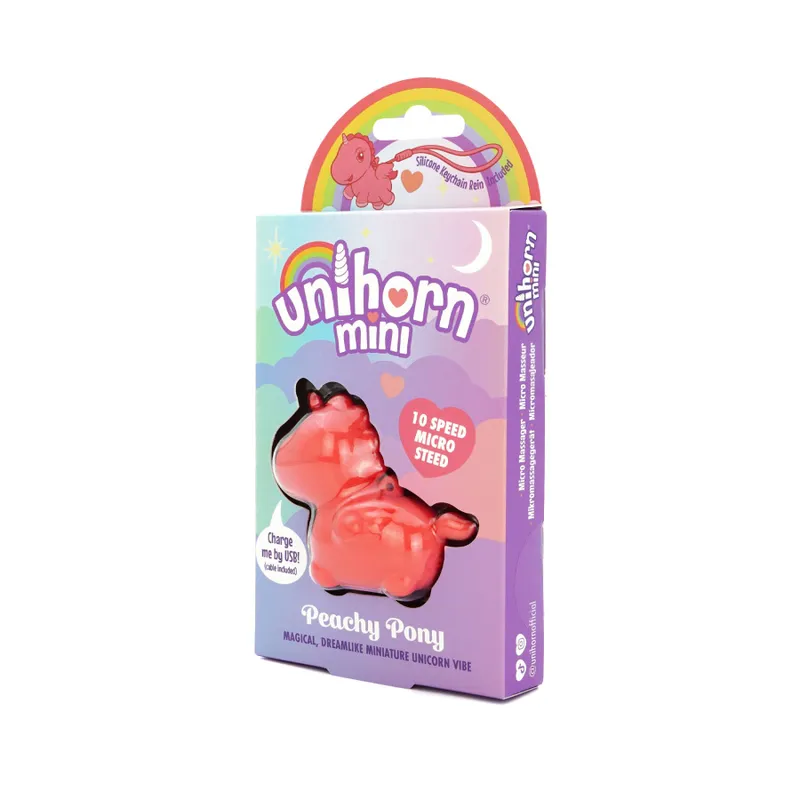 Вібратор-брелок Unihorn Mini – Peachy Pony, 10 режимів вібрації