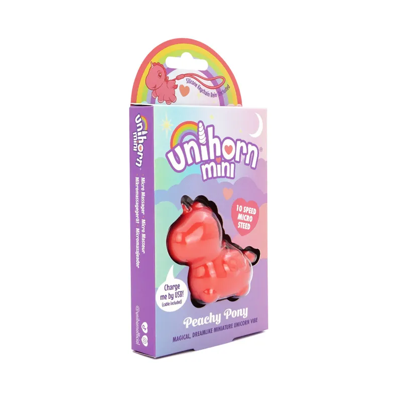 Вібратор-брелок Unihorn Mini – Peachy Pony, 10 режимів вібрації