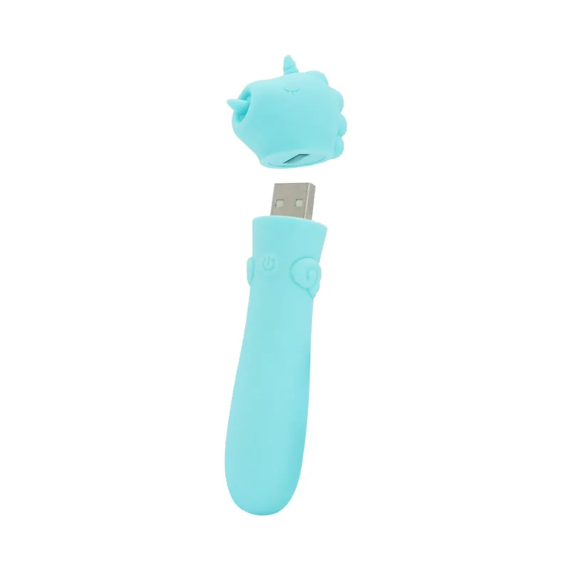 Вібропуля-єдиноріжка Unihorn USB Bullet, силікон, 10 режимів