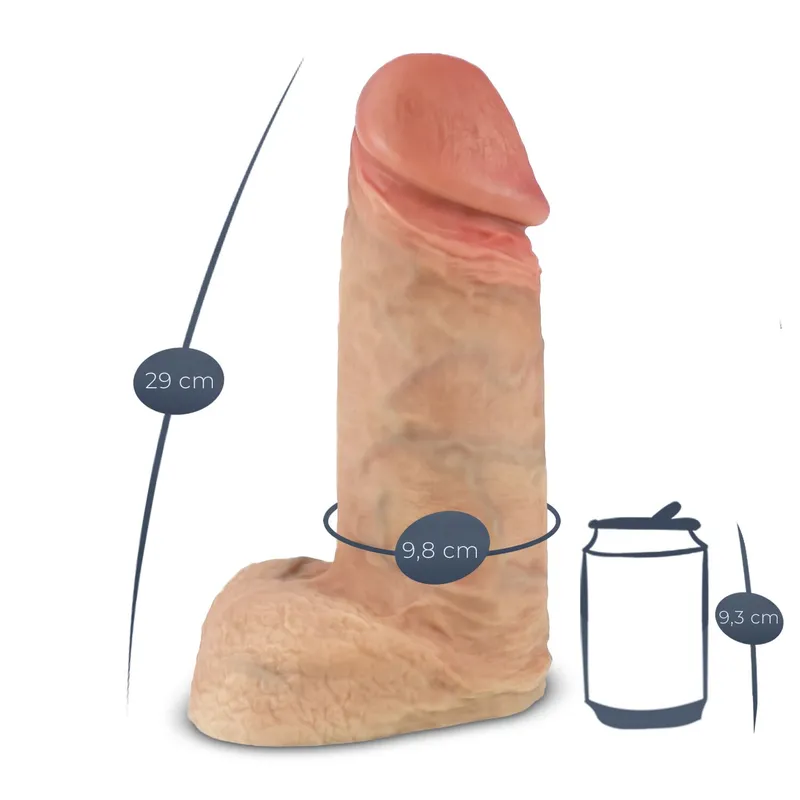 Фалоімітатор SilexD Premium Real Skin Flesh 11in MODEL 1, без коробки