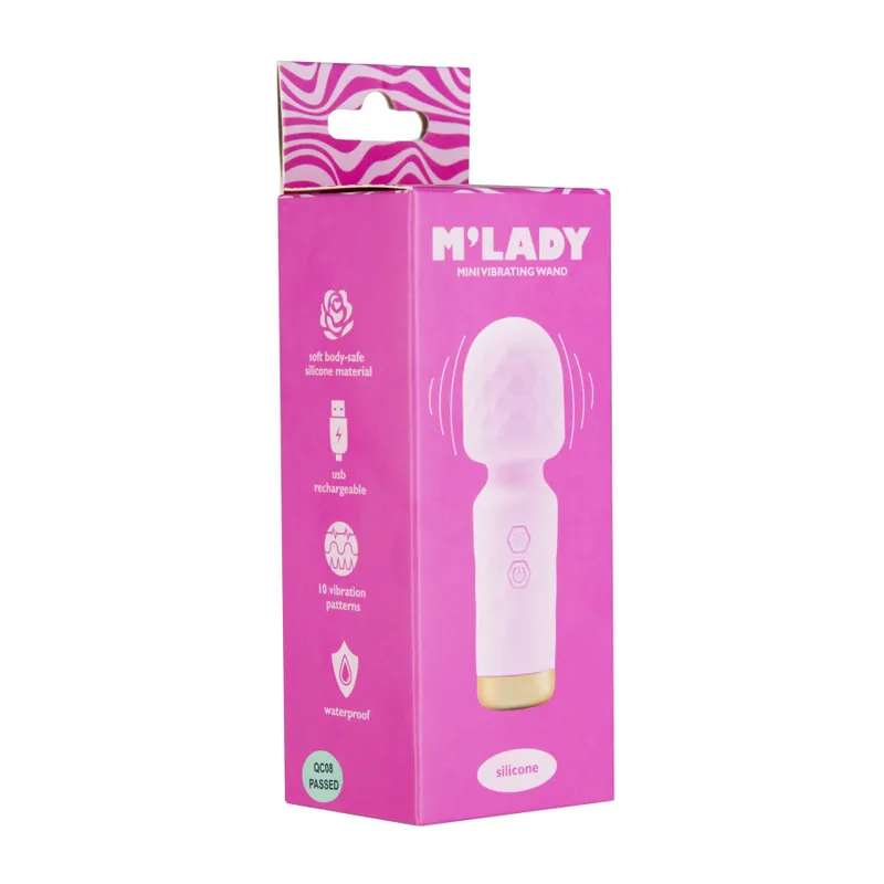 Вібромасажер-мікрофон M'Lady Mini Vibrating Wand Pink, BMS (Канада)