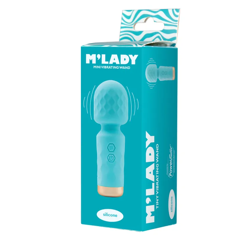 Вібромасажер M’Lady Mini Vibrating Wand Teal, BMS (Канада)