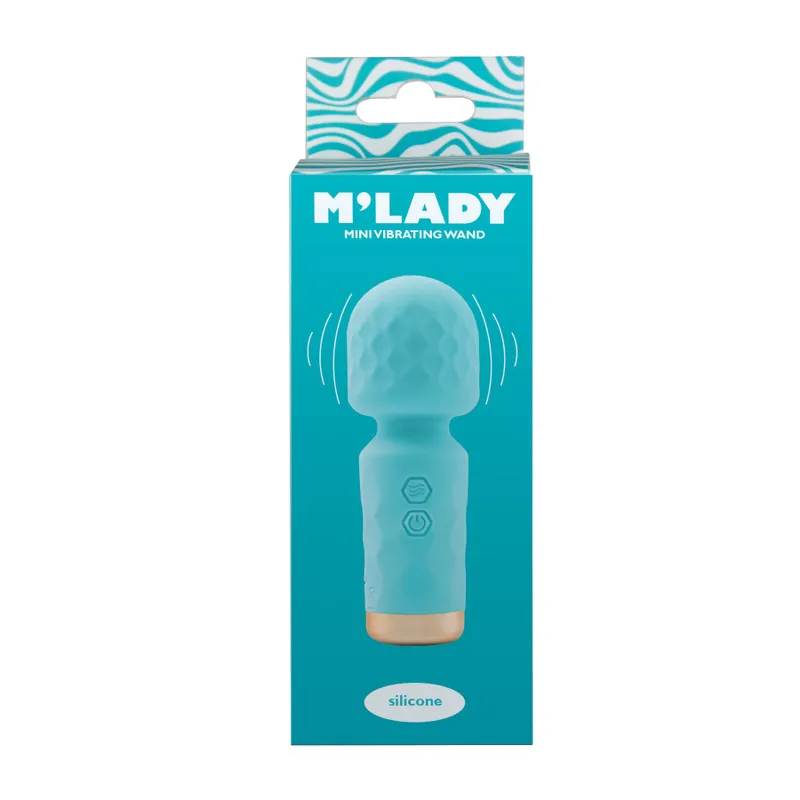 Вібромасажер M’Lady Mini Vibrating Wand Teal, BMS (Канада)