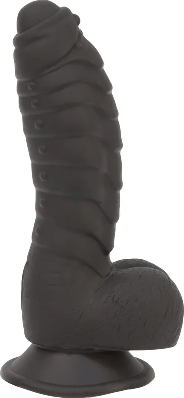 Фалоімітатор ADDICTION Ben 7" Dildo With Balls Black з вібропулею в подарунок