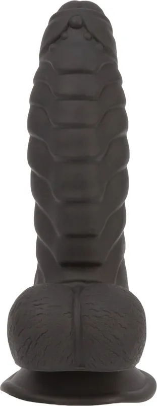 Фалоімітатор ADDICTION Ben 7" Dildo With Balls Black з вібропулею в подарунок