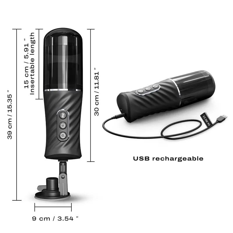 Автоматичний мастурбатор Dorcel THRUST BLOW PRO з фрикціями та обертанням, присоска
