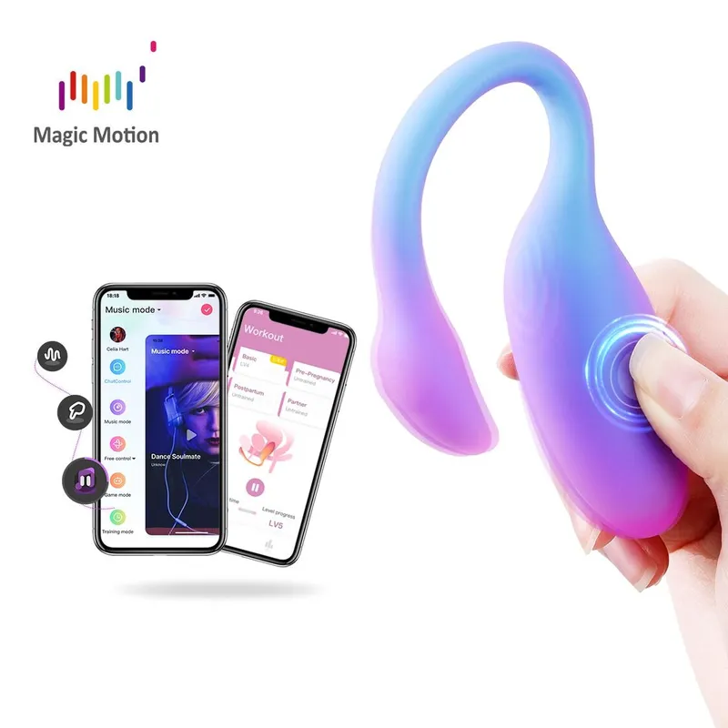 Смарт-віброяйце Magic Motion Flamingo Max Blue, 2 в 1: віброяйце та тренажер Кегеля