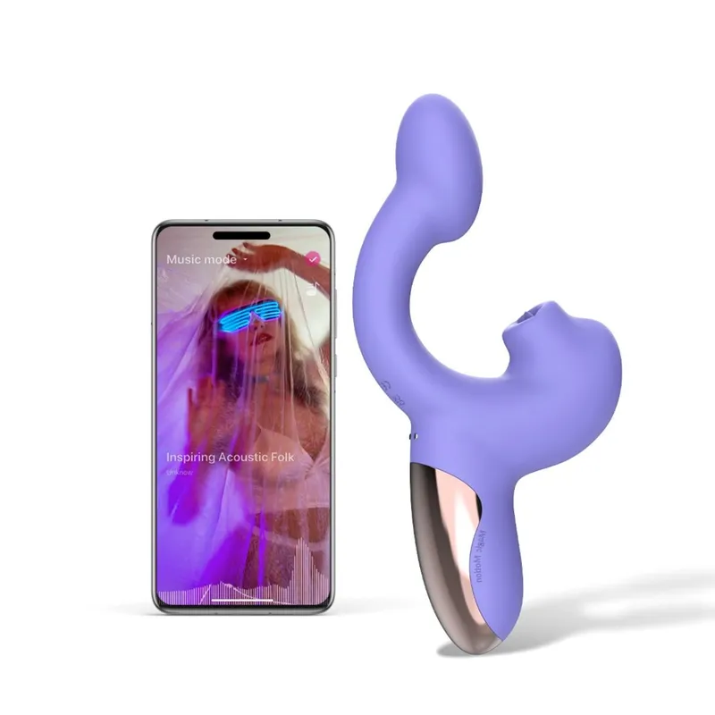 Смарт-вібратор Magic Motion Ponder Purple, подвійна стимуляція, віброяйце та язичок для клітора