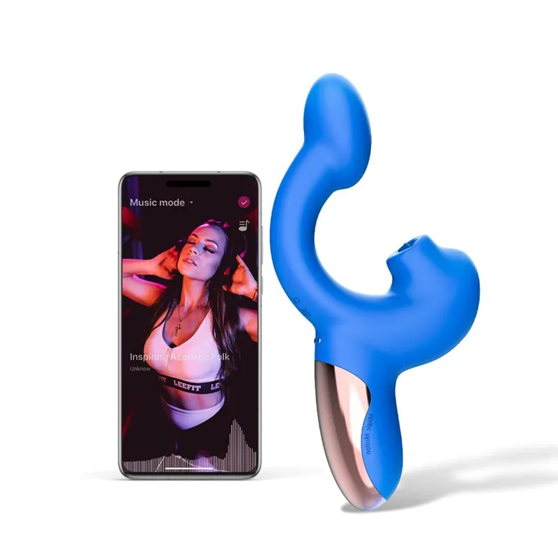 Смарт-вібратор Magic Motion Ponder Blue з подвійною стимуляцією та язичком для клітора