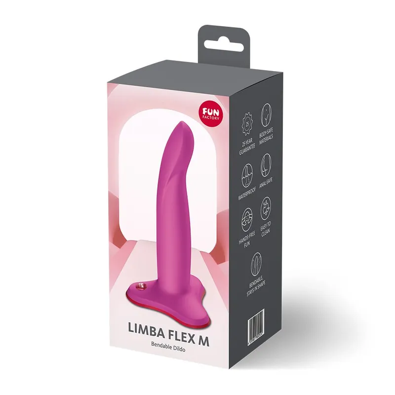 Фалоімітатор Fun Factory LIMBA FLEX M Magenta, гнучкий, з ефектом пам'яті
