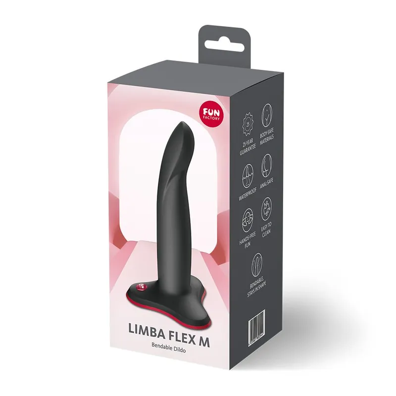 Фалоімітатор Fun Factory LIMBA FLEX M Black, гнучкий, з ефектом пам'яті