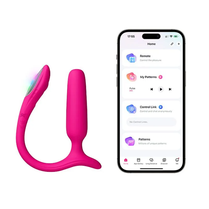 Анальна смарт-вібропробка Lovense Lush Anal з LED-підсвічуванням