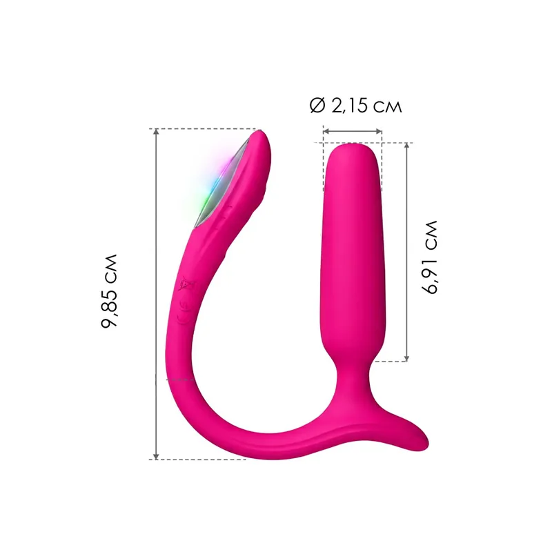 Анальна смарт-вібропробка Lovense Lush Anal з LED-підсвічуванням