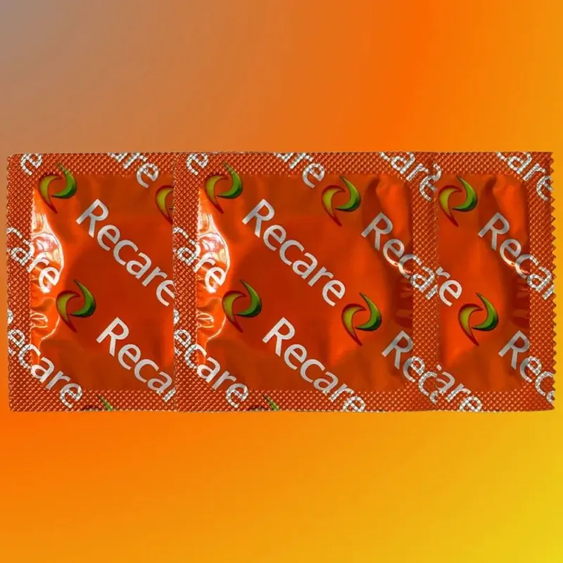 Презервативи Recare Color Fruit Flavour Condoms, 3 шт, м'ята, банан, полуниця