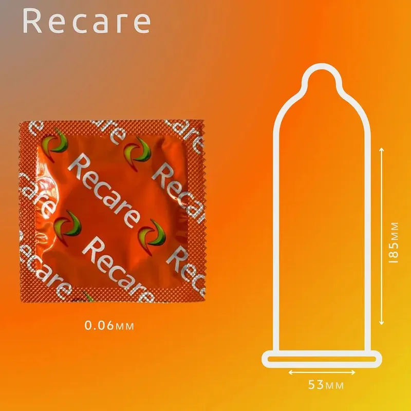 Презервативи Recare Color Fruit Flavour Condoms, 3 шт, м'ята, банан, полуниця