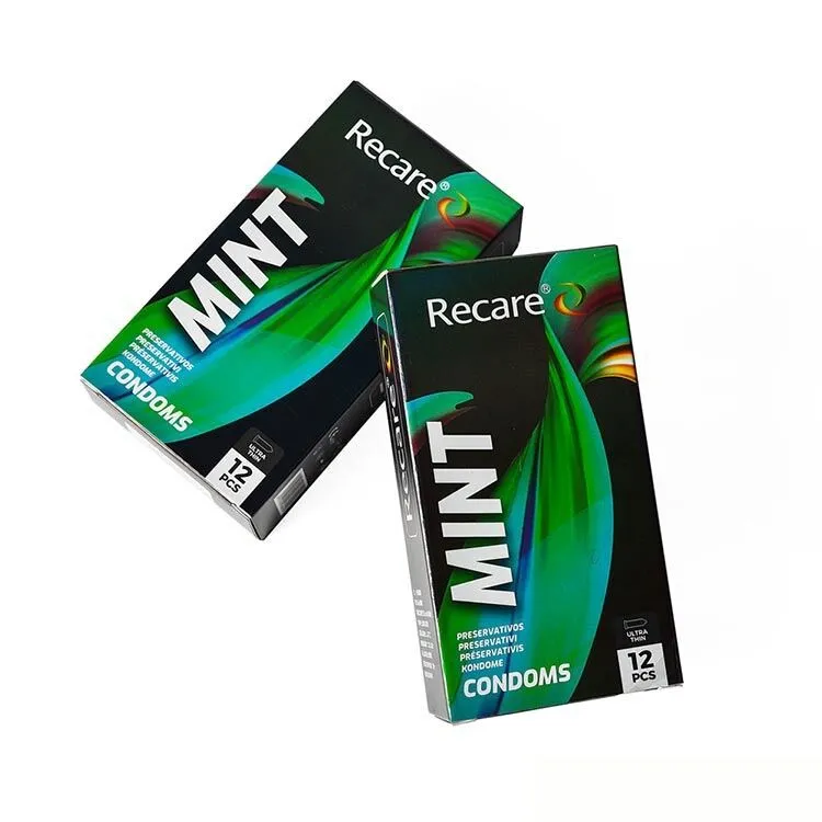 Презервативи Recare Holographic Ultra Thin Mint, 12 шт, аромат м'ята