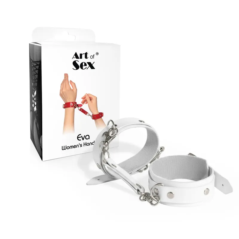 Наручники з екошкіри Art of Sex - Eva, колір білий