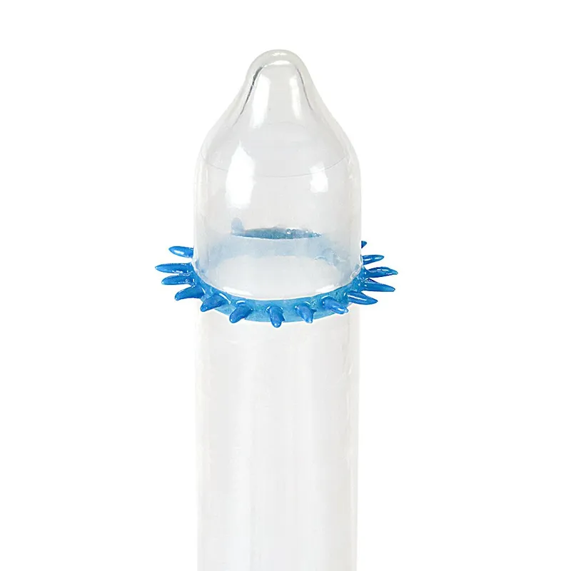 Насадка на член Recare Spike Condom Blue з шипами