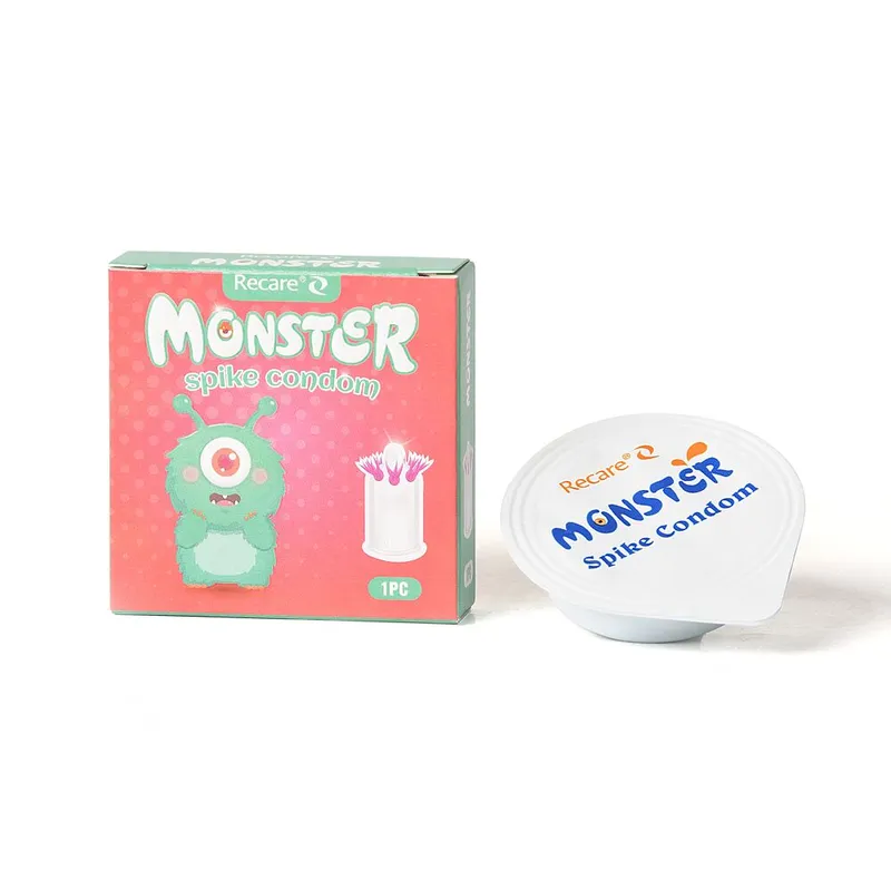 Насадка на член Recare Turquoise Monster Spike Condom з вусиками