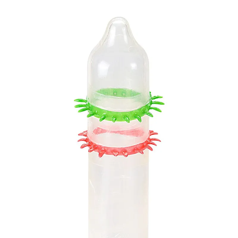 Насадка на член Recare Spike Condom Green з рядами шипів